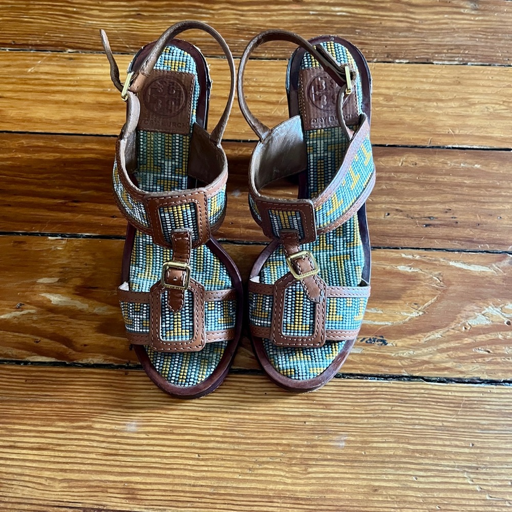 Tory Burch Multicolor Strappy Heels